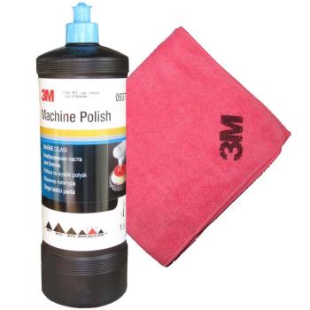 3M Machine Polish  09376  1L + 3M High Performance Soft Cloth 50489