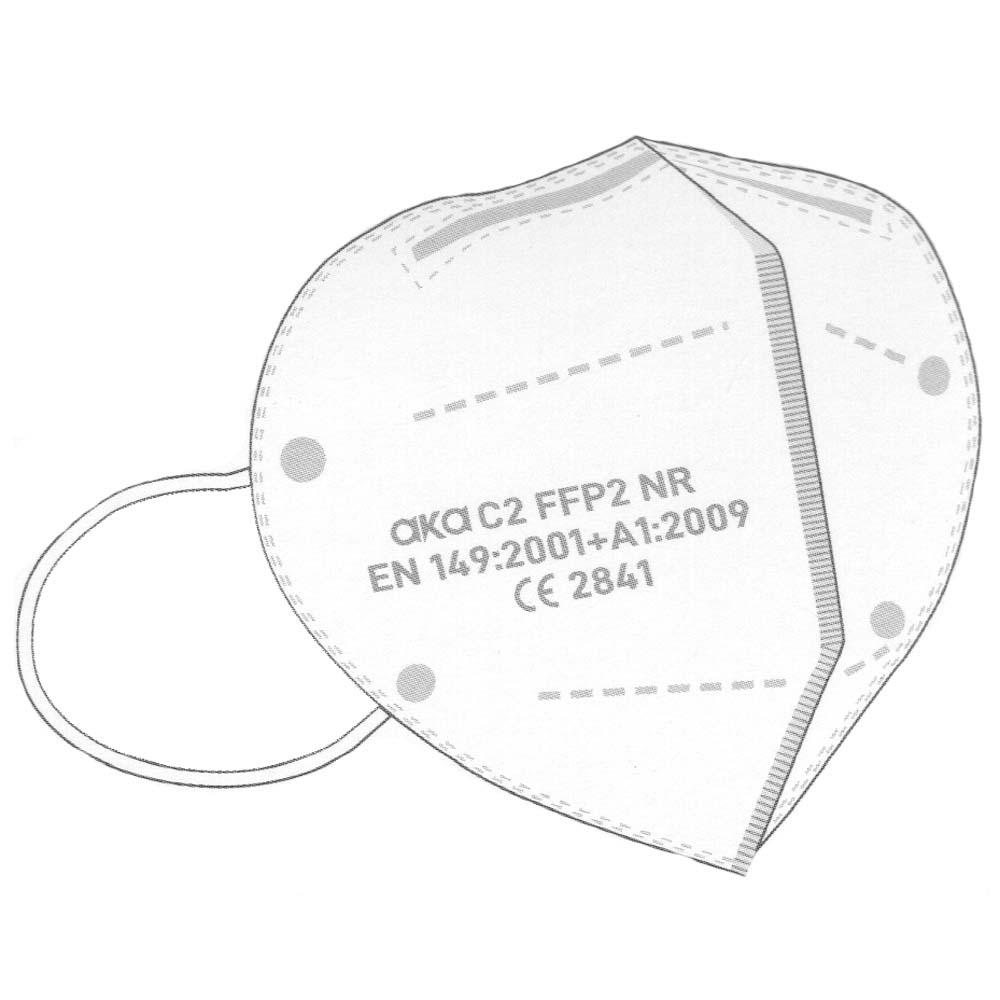 Atemschutzmaske, Mundschutz AKA, entspricht Schutzstufe FFP2  10 Stück