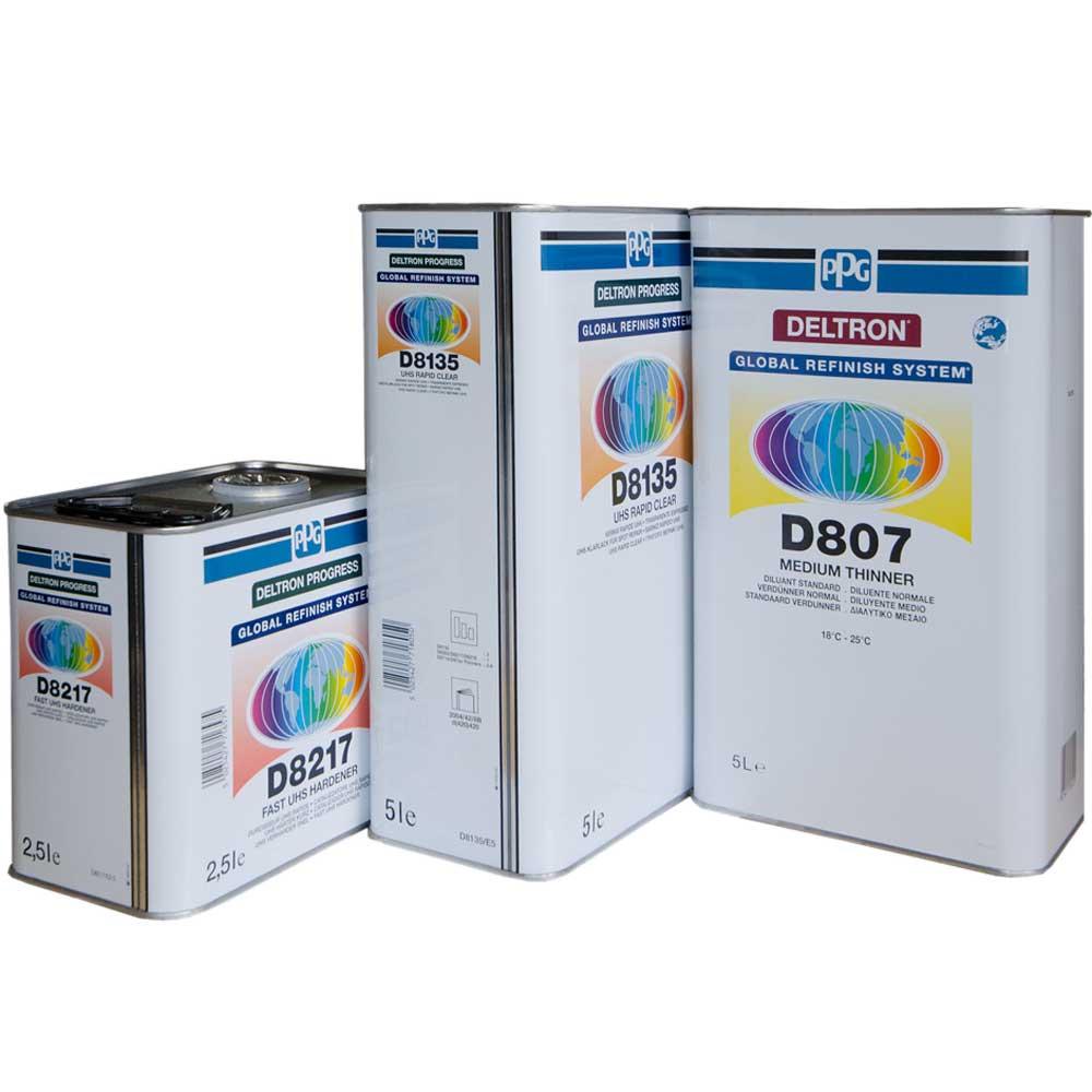 PPG Set Clearcoat 8135 + Hardener fast 8217 + Thinner 807 12,5 liter