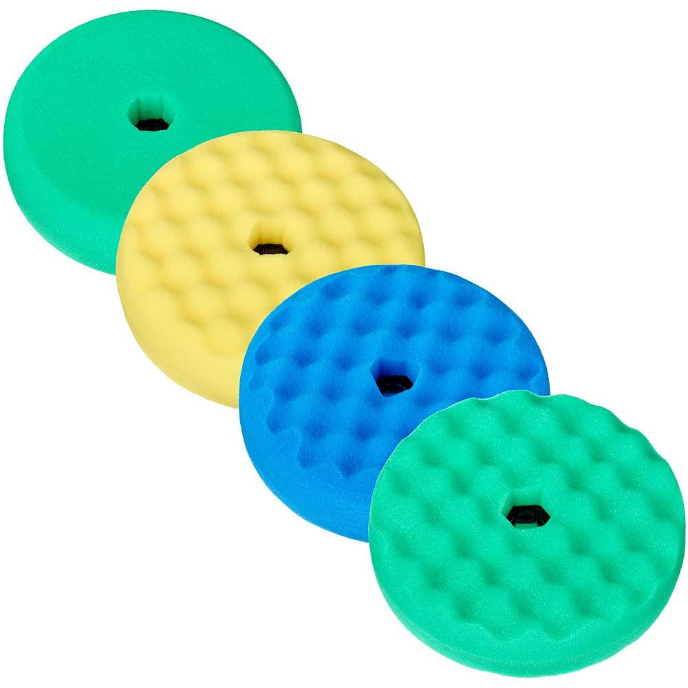 3M Ultrafine Anti-Hologramm-Polierschaum 50880, doppelseitig, genoppt, blau, Ø 150 mm