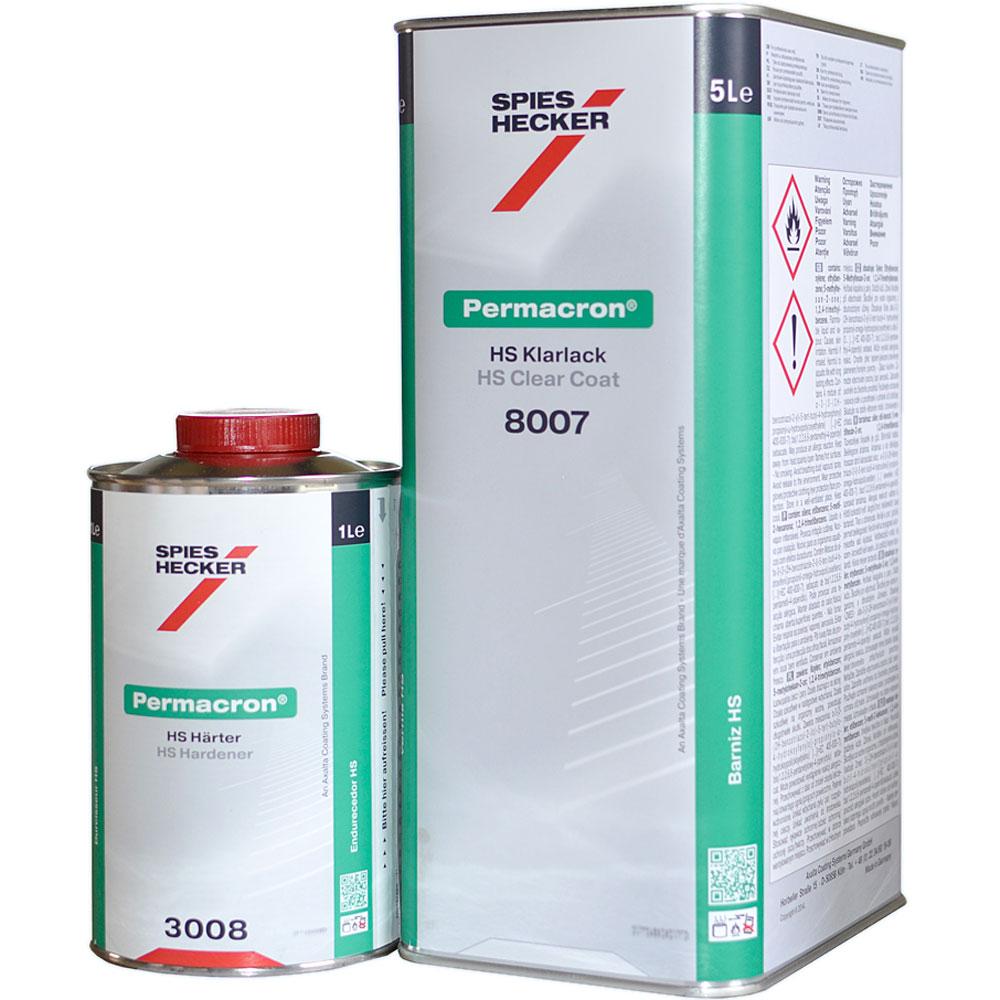 Spies Hecker Klarlack Set 8007 HS Klarlack + HS Härter 3008 normal 7 Liter