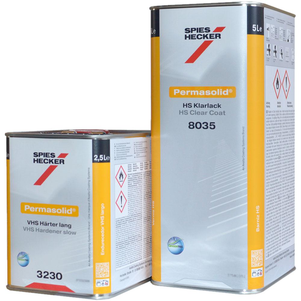 Spies Hecker Klarlack Set 8035 HS Klarlack + VHS Härter 3230 lang 7 Liter