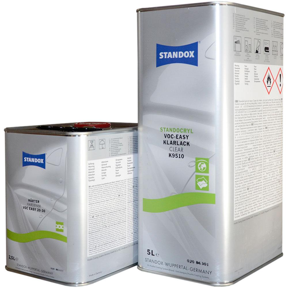 Standox 2K VOC easy clearcoat Set + hardener 2K VOC easy 7,5 liter