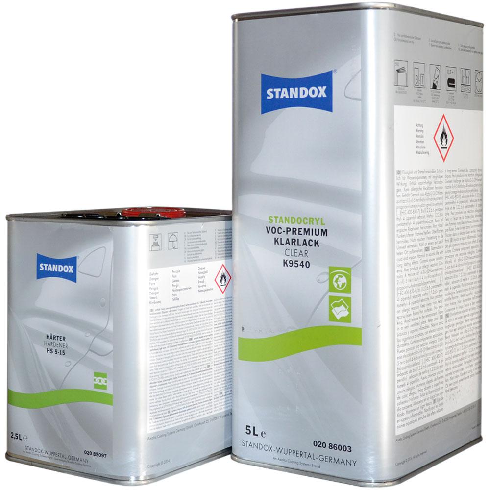 Standox 2K VOC Premium Clearcoat SET with hardener 5-15 fast 7,5 liter